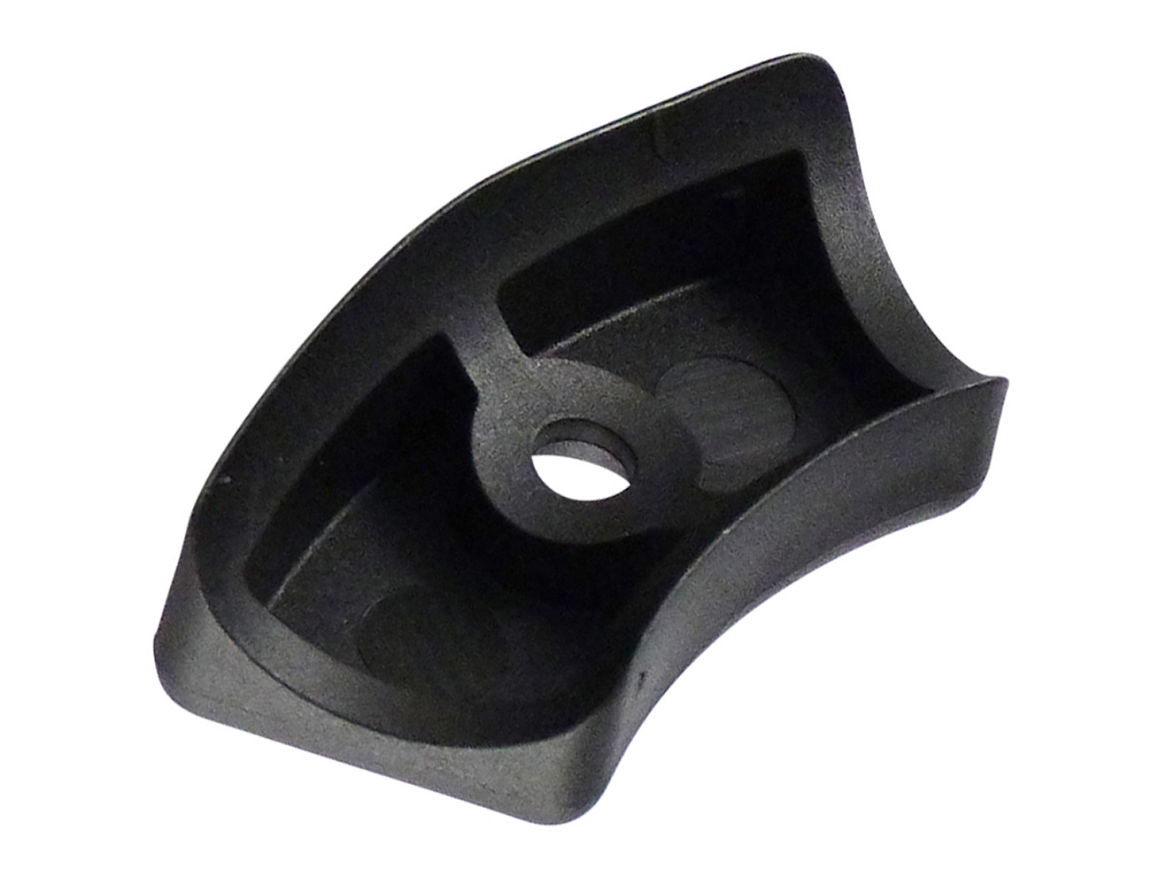 Saddle feet for curved tube with one bore